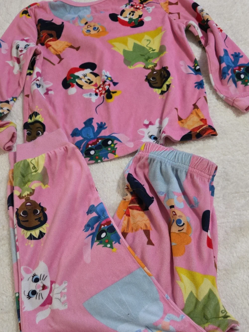DISNEY 100 MULTIPLE CHATACTERS 2 PC PAJAMA SET